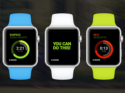 DailyUI - Countdown app apple watch countdown dailyui exercise ui ux watch workout