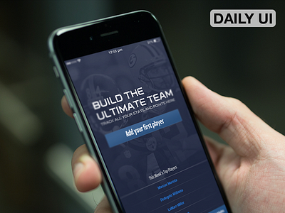 DailyUI - Onboarding NFL Redzone iOS app dailyui fantasy football ios nfl redzone ui ux