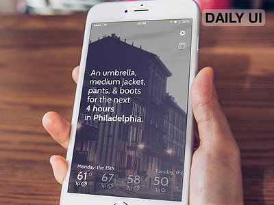 DailyUI - 037 - Weather app dailyui heather ui ux weather