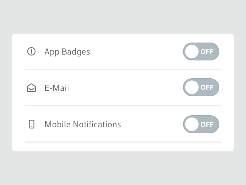 Delayed Toggle mobile ui ux