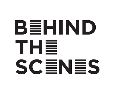 Behind the Scenes logo concepts black and white logo logo concept logo development