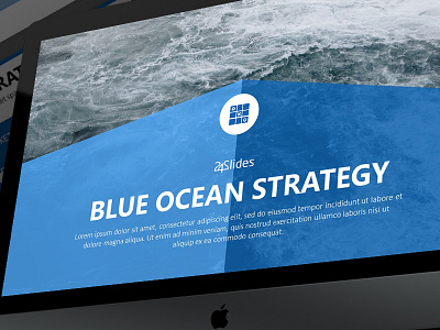 Blue Ocean Strategy PowerPoint Template | Free Download 24slides branding corporateidentity design free googleslides presentationdesign presentationlayout presenting templates