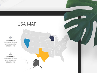 USA Map PowerPoint Template | Free Download 24slides branding brandingstrategy corporatedesign corporateidentity download googleslides presentations templates