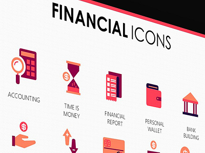 Financial Icons Presentation Template | Free Download 24slides branding corporateidentity free graphicdesign keynote modern presentationlayout presenting templates