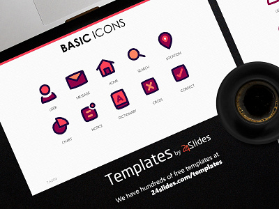 Basic Icons Presentation Template | Free Download