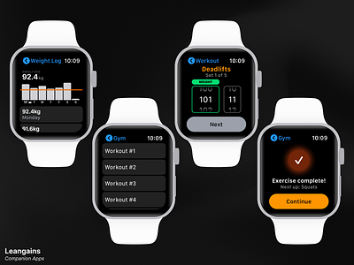 Leangains (Watch) app apple watch design interface ui ui design ux design