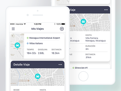 AutoSmart · Trips Screen / Detail app design ios ui ux