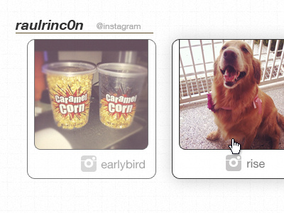 personal website · instagram feed instagram interface personal ui website