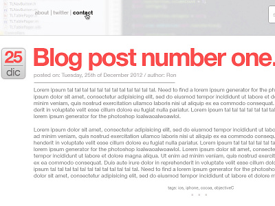 Blog design