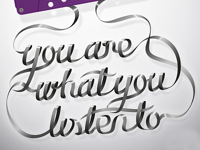 You Are What You Listen To illustration music typography