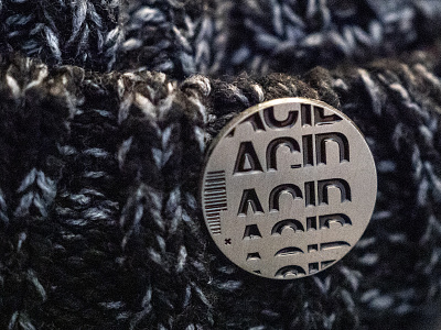 Acid drop pin badge