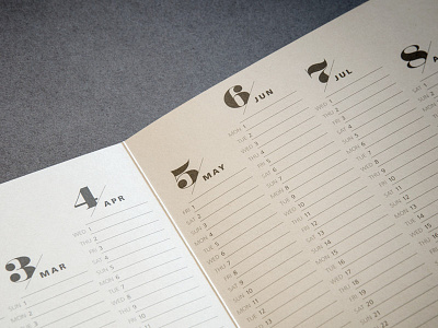 A year of possibilities calendar diary numbers print typography