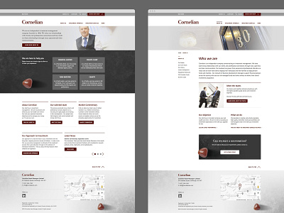 Cornelian Asset Managers Website edinburgh finance financial photoshop prototype website