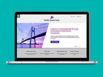 Pacific Assets Trust Website brand branding design logo ui ux website