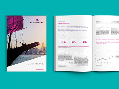 Pacific Assets Trust Annual Report annualreport brand branding brochure design financial icon logo print