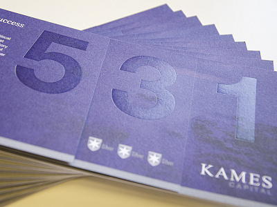 Kames Capital 5th Birthday Direct Mail clear foil direct mail print