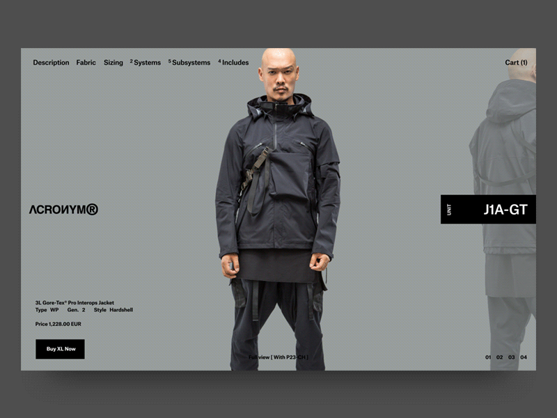 ACRONYM® - Product Detail Page acronym errolson hugh fashion minimal motion pdp techwear web