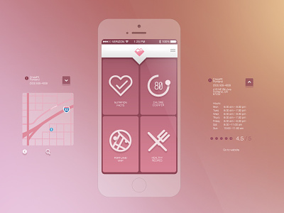 Hearts of Portland App app graphic design health heart icon minimal patrick patrick lowden portland ptrklwdn ui user interface