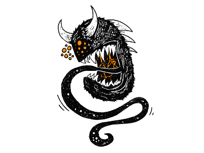 Inktober - Tongue Jump character creature illustration inktober patrick lowden pen and ink tongue