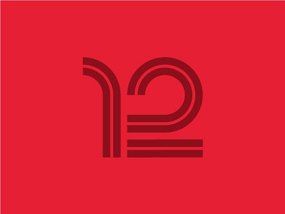 12 Months at IBM 12 anniversary design ibm icon logo mark patrick lowden red