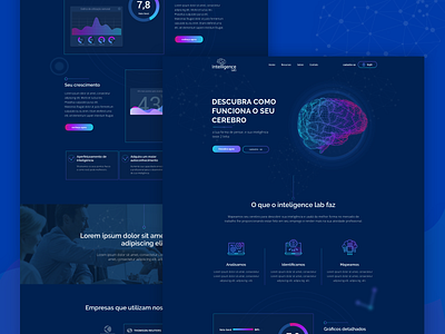 Layout website concept dark ui futurist