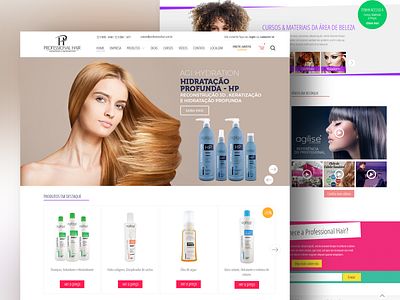 Layout website professional Hair Beauty design layout design site design web
