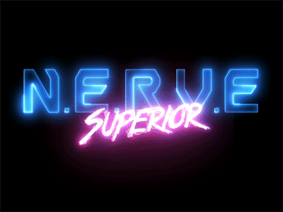 N.E.R.V.E Superior - logo reveal cyberpunk logo reveal neon video game