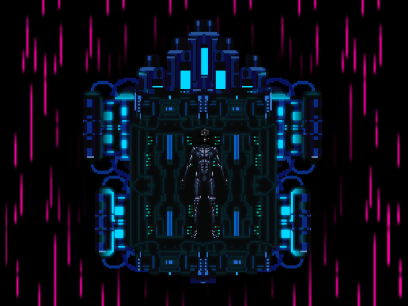 Soldier ship from Dr. Fish's army of cyphers cyberpunk indie game nerve superior pixel art