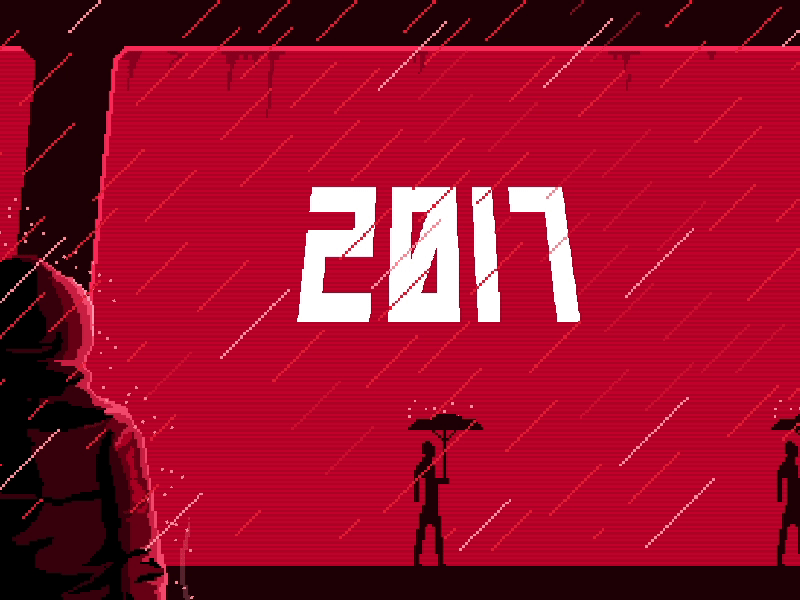 2018 new year pixel art
