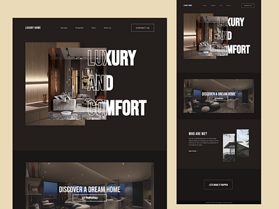 Luxury Real Estate Website Landing Page.