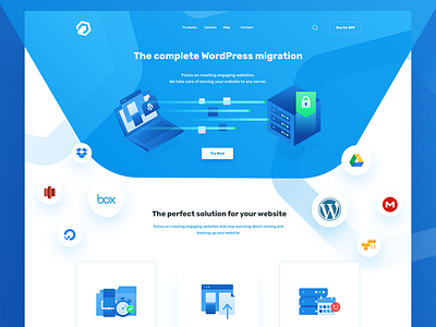 WordPress migration header illustration