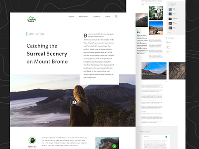 Gunung Bagging - Redesign (Unofficial) - Article Page adventure article page clean figma figmadesign hike hiking web indonesia journal landing page minimal nature outdoors patagonia travel travel app travel website typography website whitespace