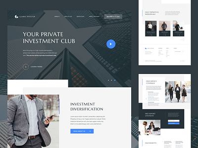 Investment Landing Page advisory big type business web capital clean figma investment landing page minimal sketchapp team ui design web design