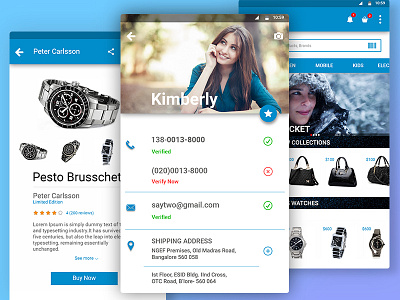 Kimberly Shopping App UI