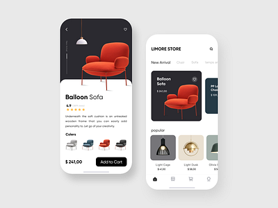 Mobile App for furniture Store  Concept