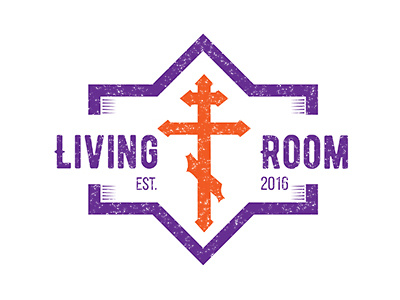 Living Room Student Ministry Logo faith christian symbols cross christian design christian youth group student ministry community church living room