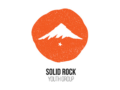 Solid Rock Youth Group Logo christian church faith firm foundation mountain rock sold rock student ministry youth group youth logo