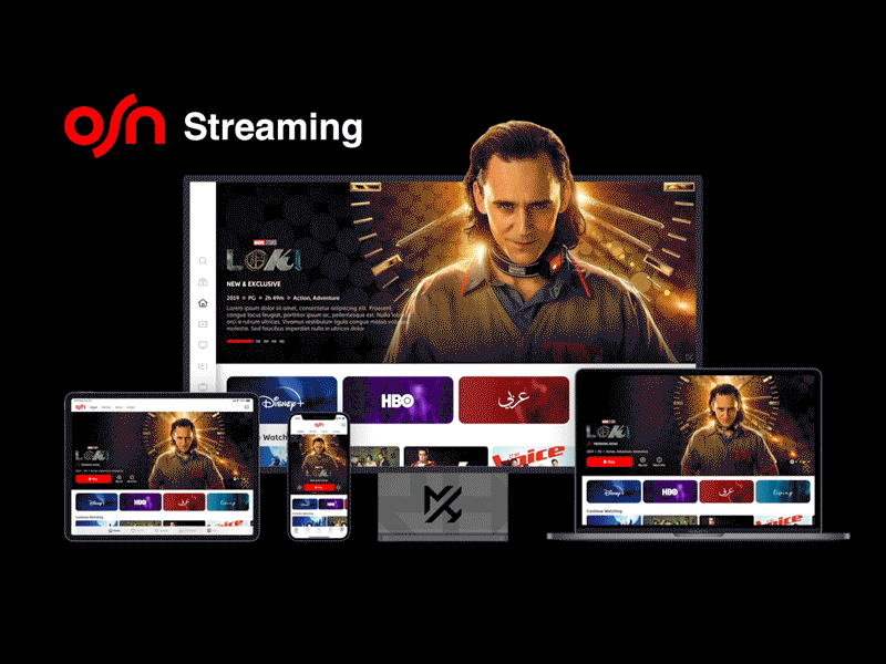 OSN Streaming - OTT 3d animation app branding graphic design logo media mobile motion graphics osn osn streaming ott product design prototype streaming tablet tv ui ux web