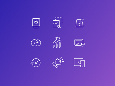 Site Builder Icons Set analytics drag n drop icon design icon set integration mono line on the go editing ratings responsive secure payment sketch website templates