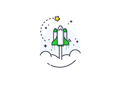 Rocket Launch Icon boost icon illustration launch outline rocket space star startup