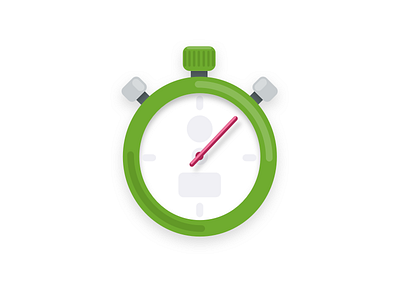 Stopwatch icon clock flat gauge icon run stopwatch time