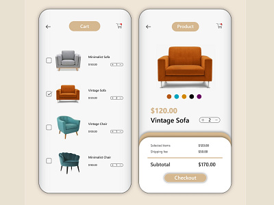 App design for furniture store app branding design graphic design illustration logo typography ui ux vector