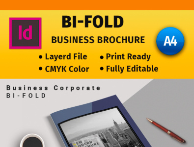 Bi-Fold Brochure #4 bi fold brochure corporate graphic design indewsign