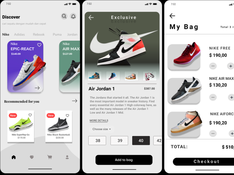 APP SHOE by Vita fatul Istifadah on Dribbble