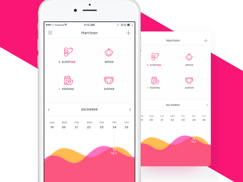 Baby App by Yvonne Fung on Dribbble