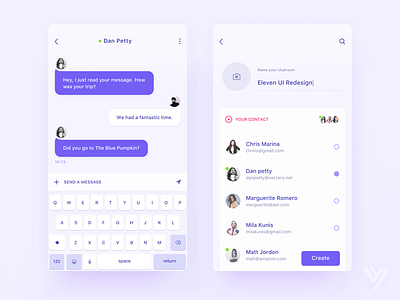 Chat App app chat clean concept dashboard meeting messages mobile social ui ux work