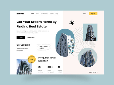 Real Estate Website Header Design