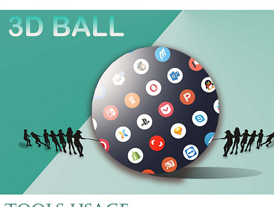 3D BALL 3d branding graphic design logo
