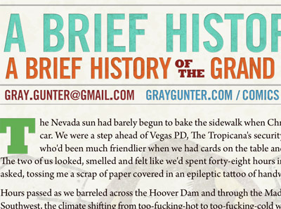 A brief history of A Brief History of the Grand Canyon authors note comic book intro