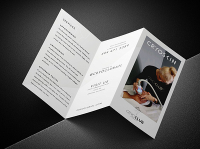 CryoClub Brochure Design brochure brochure design brochure layout cryotherapy layout minimalist design